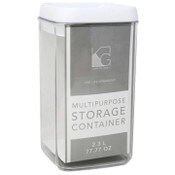 Wholesale - 2.3L White Square Plastic Container C/P 40, UPC: 195010020879